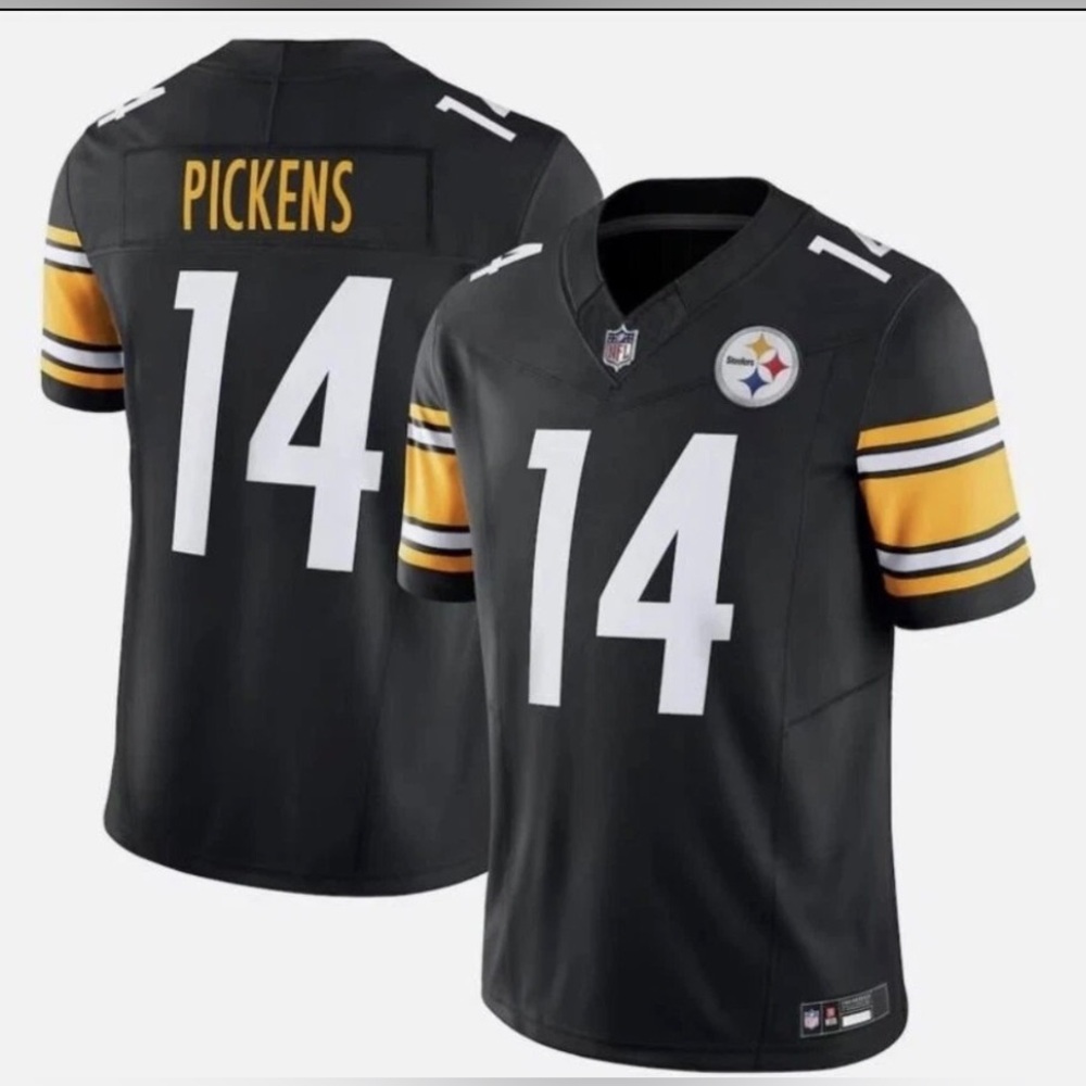 Nike NFL Pittsburgh Steelers George Pickens #14 Black Jersey Men’s 3XL New